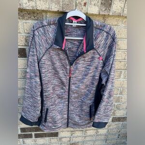 Avenue Women's Pink and Gray Zip-up Jacket 22/24